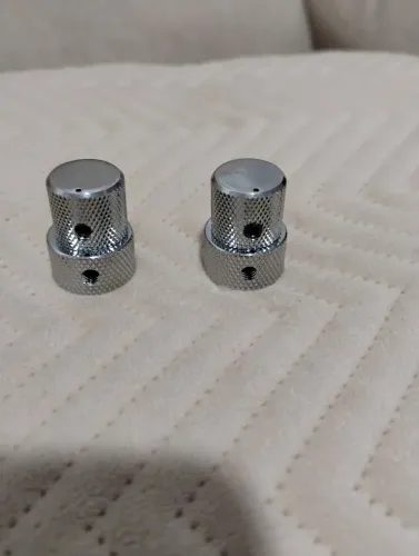 Knobs duplos gotoh cromados, 02 unidades (novos) 