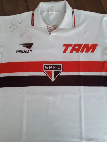 Camisa do São Paulo 1993 Autógrafo RAí