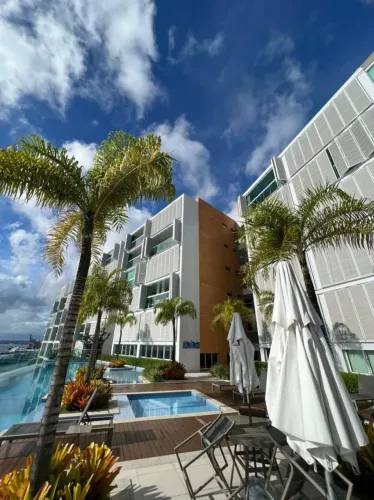 Apartamento a venda no cloc marina quarto e sala com vista mar