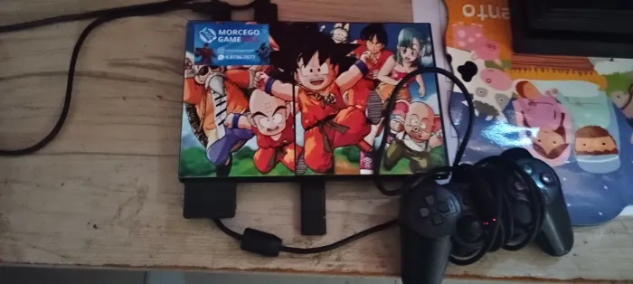 Playstation 2 personalizado rodando jogos no pen drive com 1 controle original e 11 jogos 