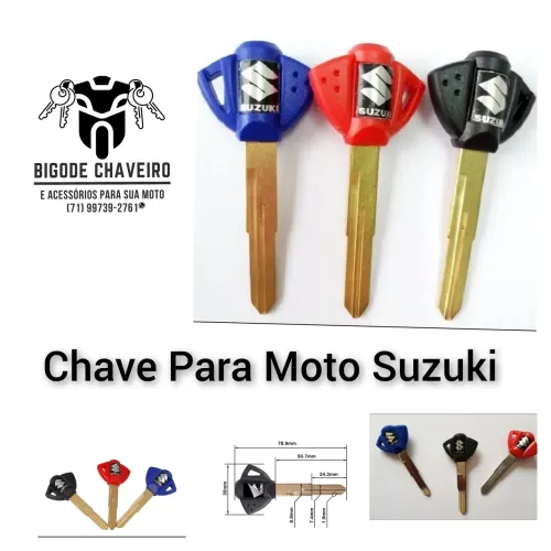 Chave Para Honda, Yamaha, Suzuki Virgem 