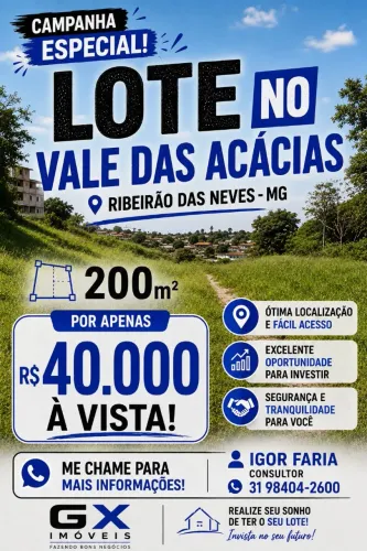 Vendo lote 200 m² 40.000