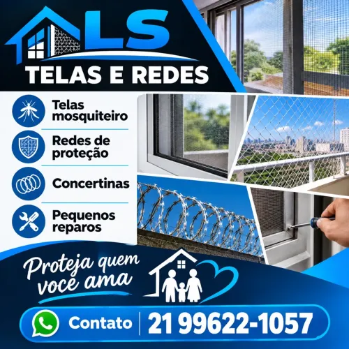 Telas mosquiteiro e redes de proteção