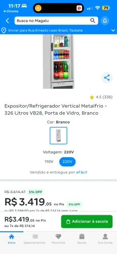 Geladeira expositora 220v