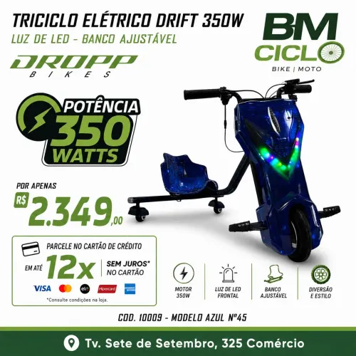 Triciclo Elétrico Drift Dropp 350w