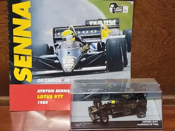 Ayrton Senna Lotus 97T 1985 Coleção Lendas Brasileiras do Automobilismo F1 Miniatura 1/43