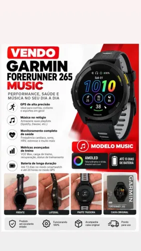 Relógio Garmin Forerunner 265 Music 