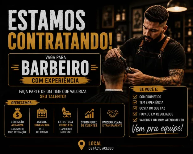 Vaga para barbeiro