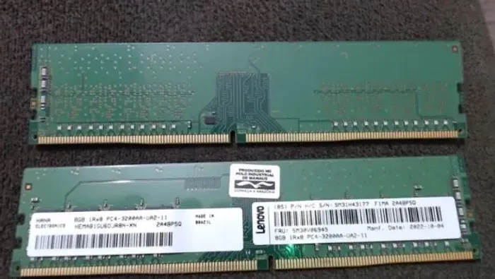 3 memórias HANA 8GB DDR4 3200MHz