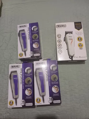 Kit Wahl máquina de cortar cabelo. 3 homecut e 1 pro basic profissional 
