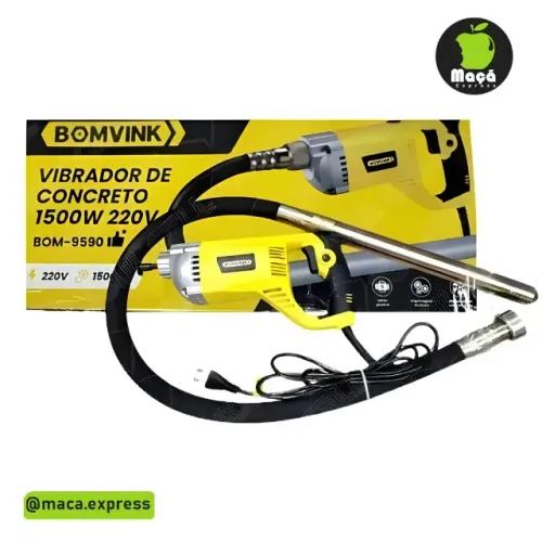 Vibrador de Concreto Manual Bomvink 1500W 220V Modelo BOM-9590 Portátil