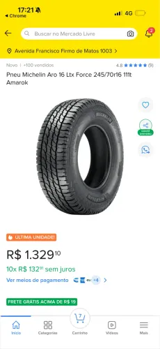 Pneu 245/70/16 Michelin LTX FORCE