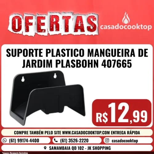 SUPORTE PLASTICO MANGUEIRA DE JARDIM PLASBOHN 407665