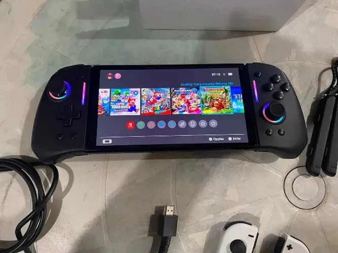 Nintendo Switch OLED Desbloqueado + Linyuvo KS42 Hall Effect