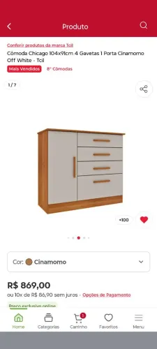 Cômoda semi nova