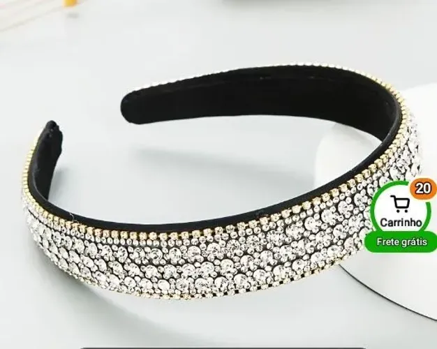 Faixa para cabelos com estrass