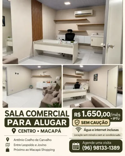 Alugo sala comercial centro de Macapá 