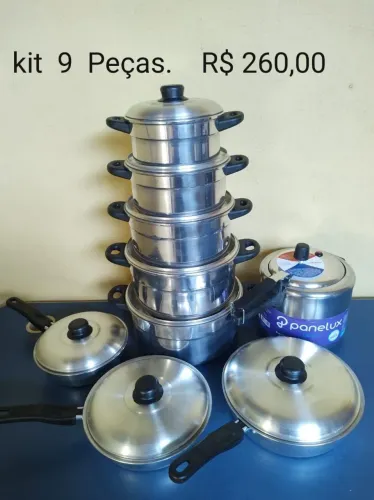 Frigideiras Com Mais Panelas, kit 9 Peças