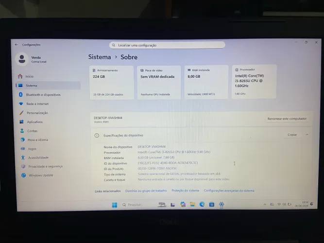 Vendo Dell Vostro 3583