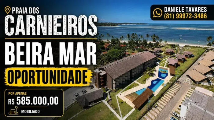 Praia dos Carneiros: Flat Mobiliado à Venda | Beira Mar | Ideal para Airbnb