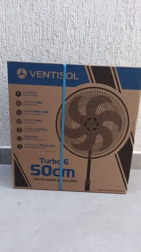 Ventilador de coluna ventisol 6p 50 cm preto 127v 135 Watts