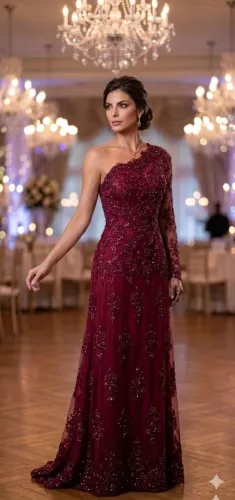 VESTIDO DE GALA LUXO DE ALFAIATARIA - PEÇA ÚNICA - TULE, RENDA E CREPE SEDA.
