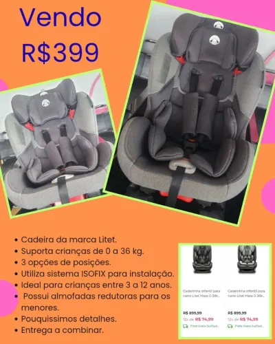 Cadeirinha bebê veiculo!