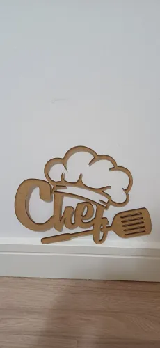 placa decorativa chef mdf
