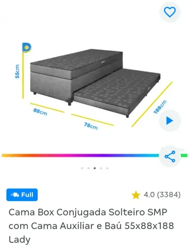 TROCO BICAMA C/ BAÚ POR BELICHE