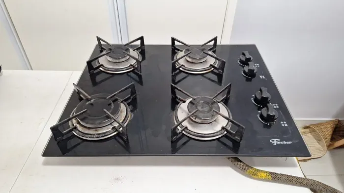Cooktop 3 bocas funcionando