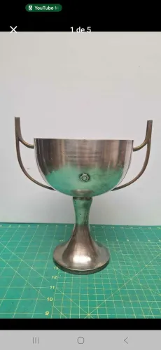 Troféu taça antiga campeão de kart 1974