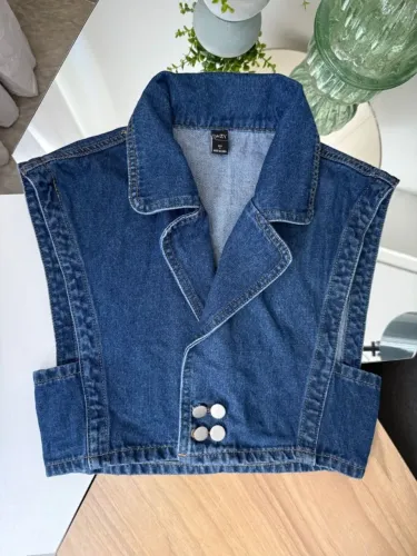 colete jeans dazy azul p