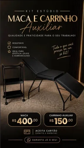Maca e carrinho auxiliar