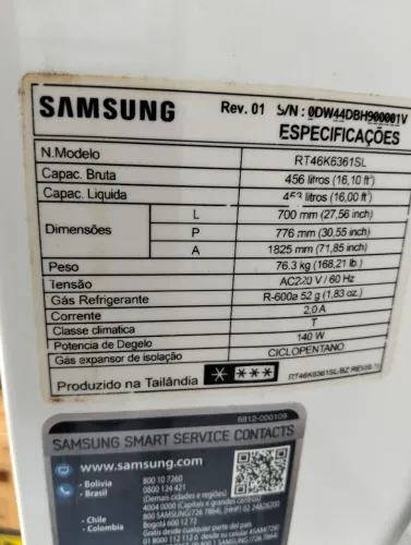 Geladeira Samsung 220v