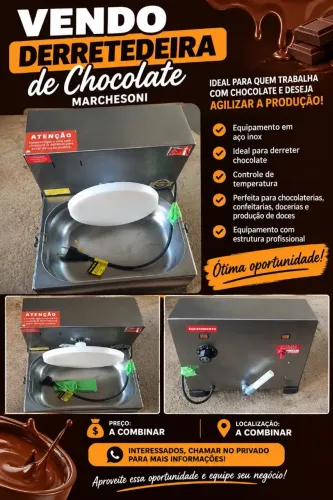Vendo derretedeira de chocolate funcionando tudo
