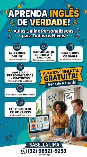 Aulas particulares de inglês 