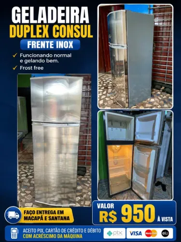 Geladeira duplex Consul frost free. ENTREGO