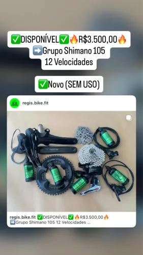 ?DISPONÍVEL?R$3.500,00? ?Grupo Shimano 105 12 Velocidades  ?Novo (SEM USO)