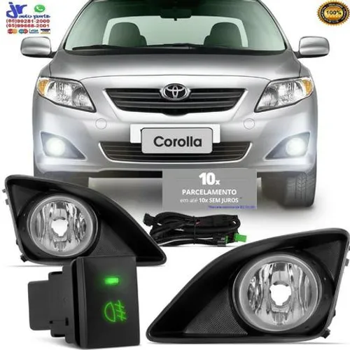 Kit Farol de Milha Corolla 08 09 10 11 com Moldura
