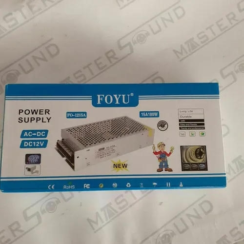 Fonte. 12 volts.  15 Amperes. Nova. 