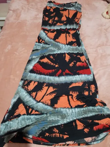 Vestido longo estampado