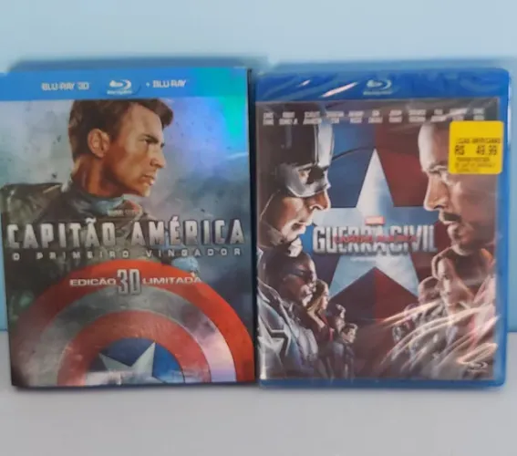 Blu-ray Capitão América O Primeiro Vingador E Guerra Civil 