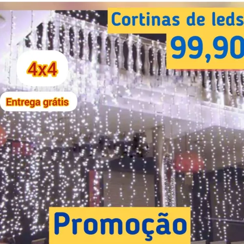 Cortina de led na promoção