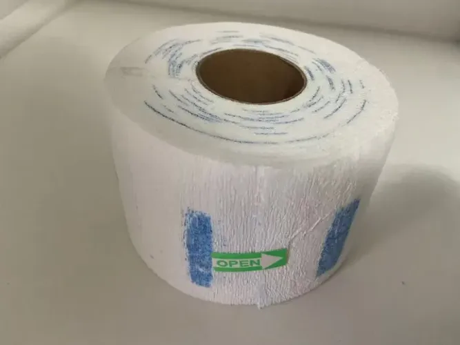 gola higiênica branca barbearia salão beleza 1 rolo c/100fls -1