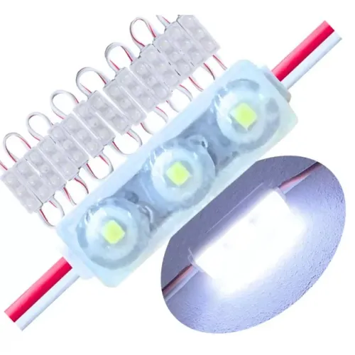 Micro Módulo de Led 2835 3-Leds 12v IP67 Lente 160º
