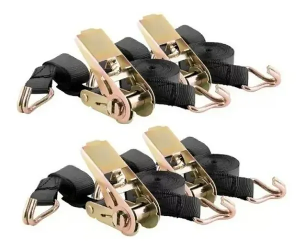 Kit 4 Cinta com Catraca Amarrar Carga 800 Kg - Pronta Entrega