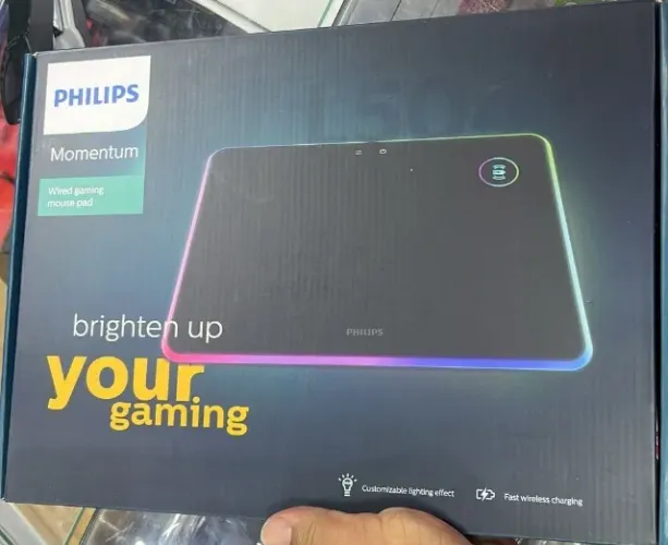 Mouse Pad gamer Philips SPL7504 de rigido 350mm x 250mm preto