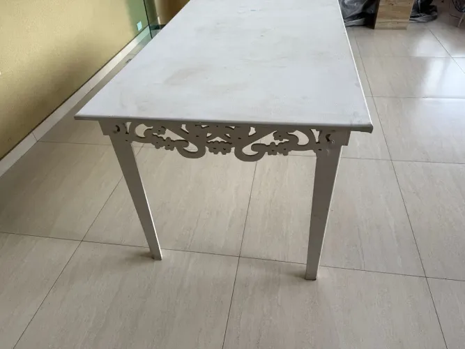 Mesa de mdf branca 1,80 X 0,73 decoração 