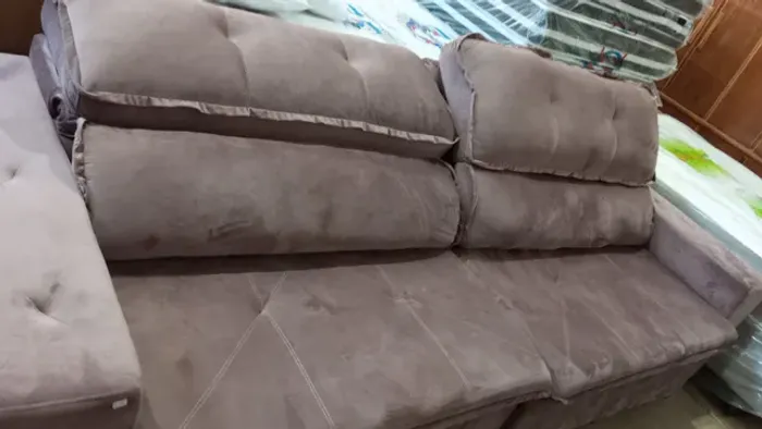 SOFA RECLINÁVEL E RETRÁTIL NOVO, ALTO PADRÃO 2.85 MT