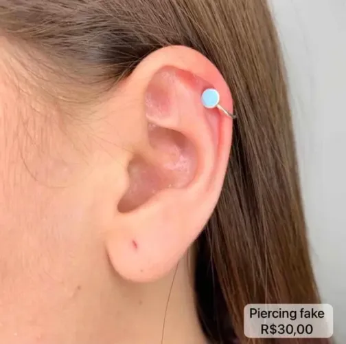 Piercing fake Prata 925 legítima (unidade)